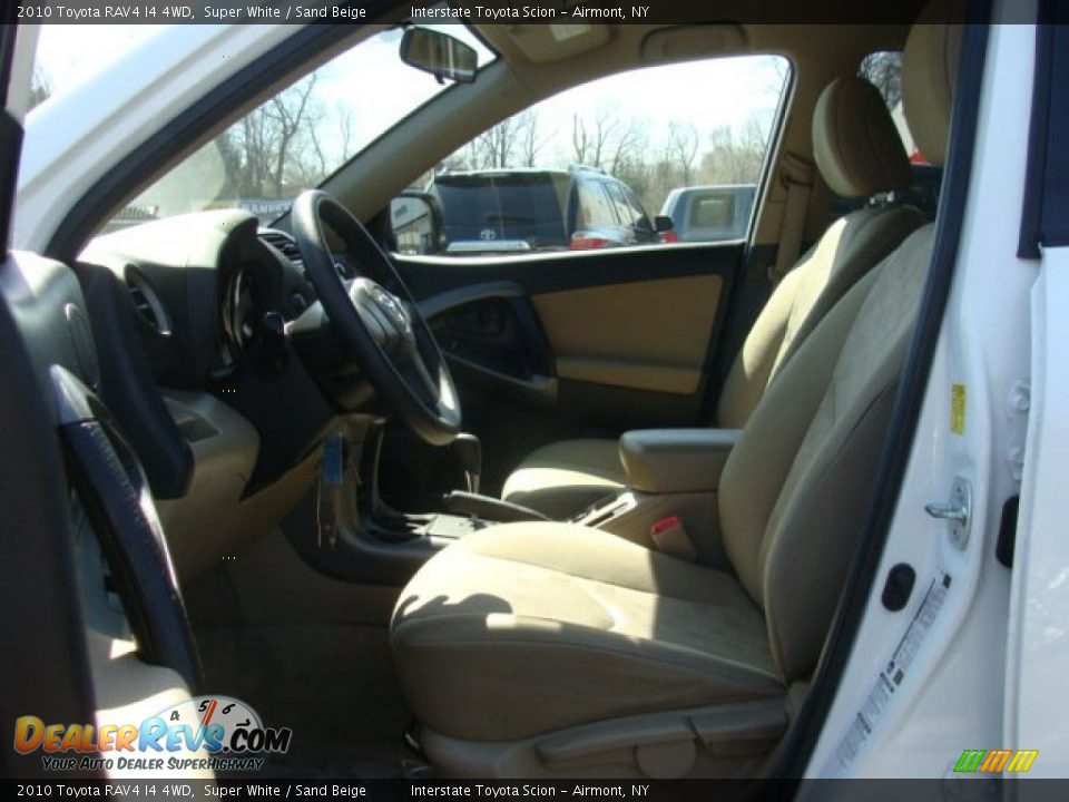 2010 Toyota RAV4 I4 4WD Super White / Sand Beige Photo #10