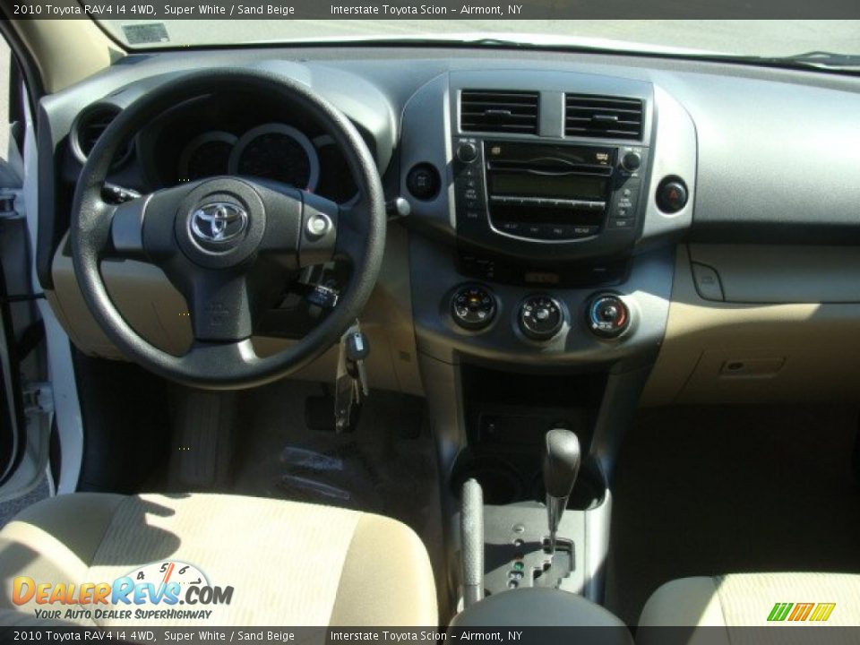 2010 Toyota RAV4 I4 4WD Super White / Sand Beige Photo #11