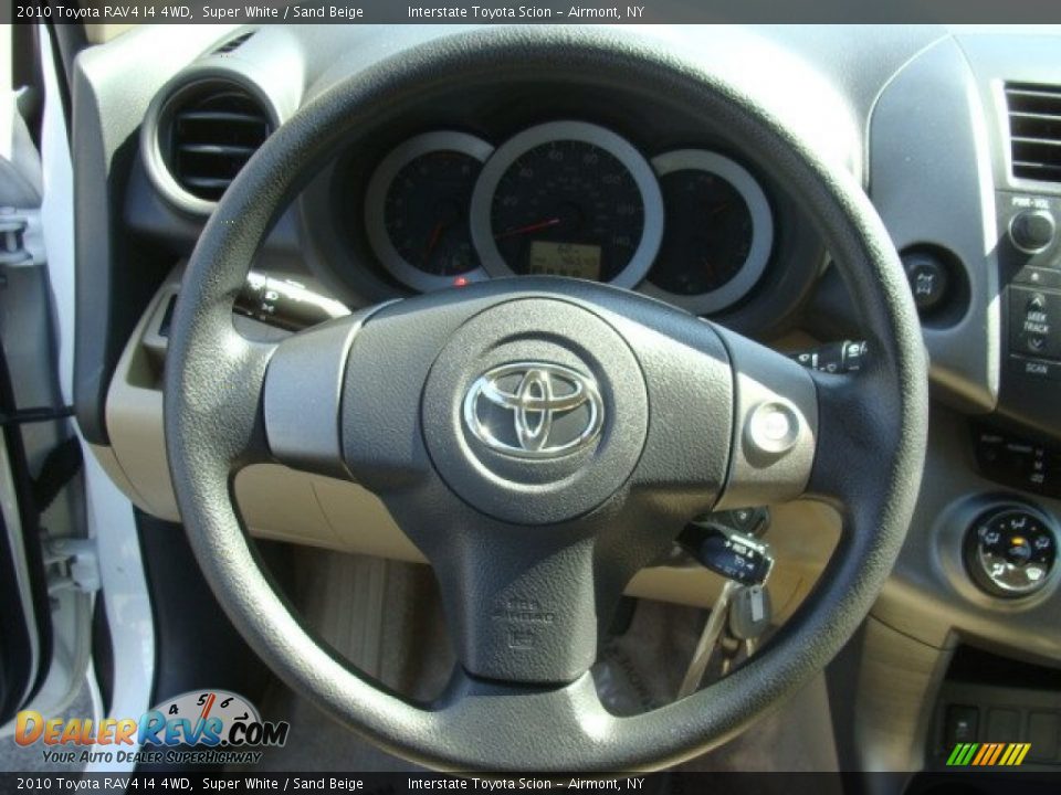 2010 Toyota RAV4 I4 4WD Super White / Sand Beige Photo #12