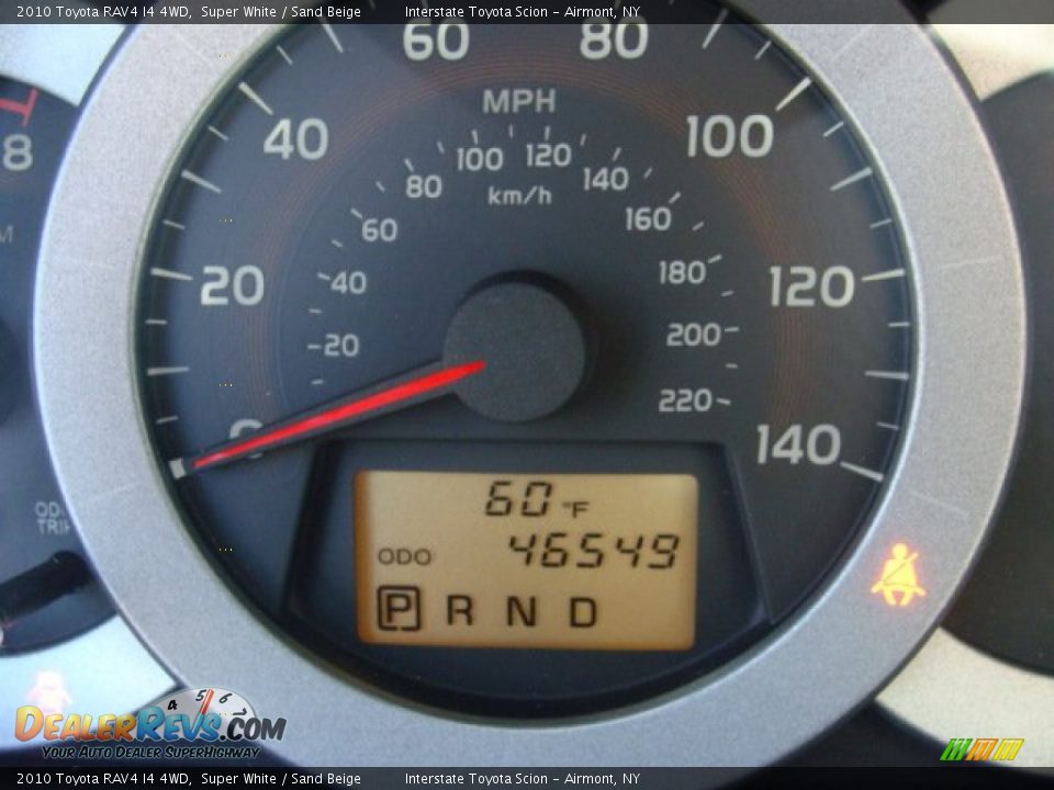 2010 Toyota RAV4 I4 4WD Super White / Sand Beige Photo #13