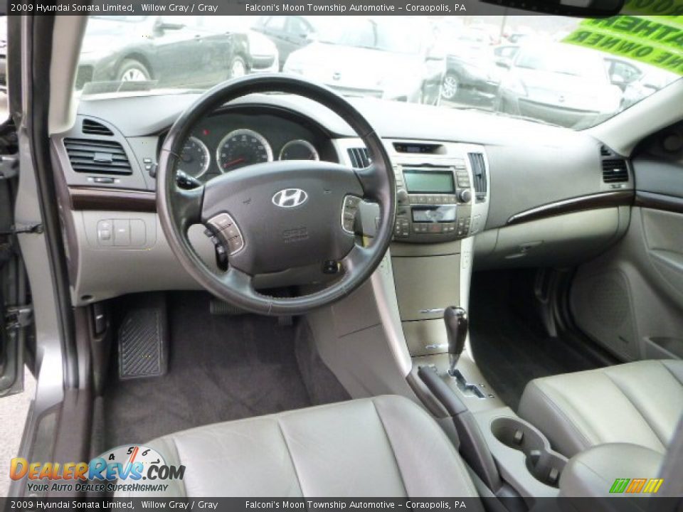 2009 Hyundai Sonata Limited Willow Gray / Gray Photo #17