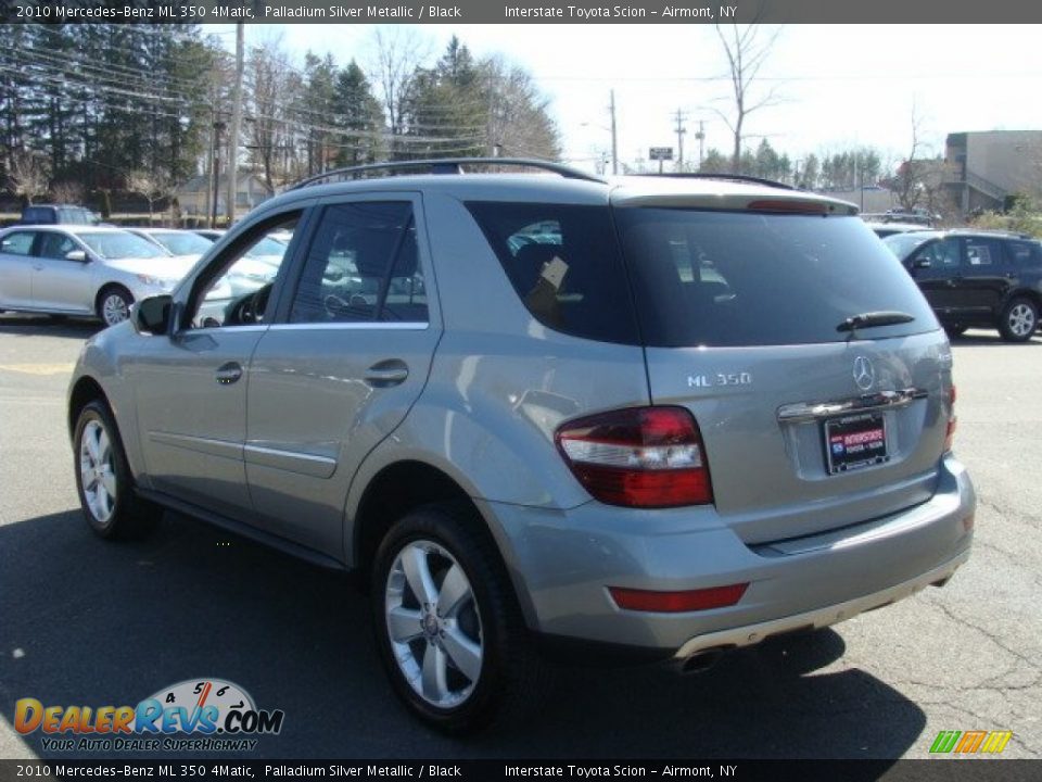 2010 Mercedes-Benz ML 350 4Matic Palladium Silver Metallic / Black Photo #6