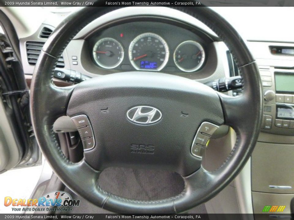 2009 Hyundai Sonata Limited Willow Gray / Gray Photo #22
