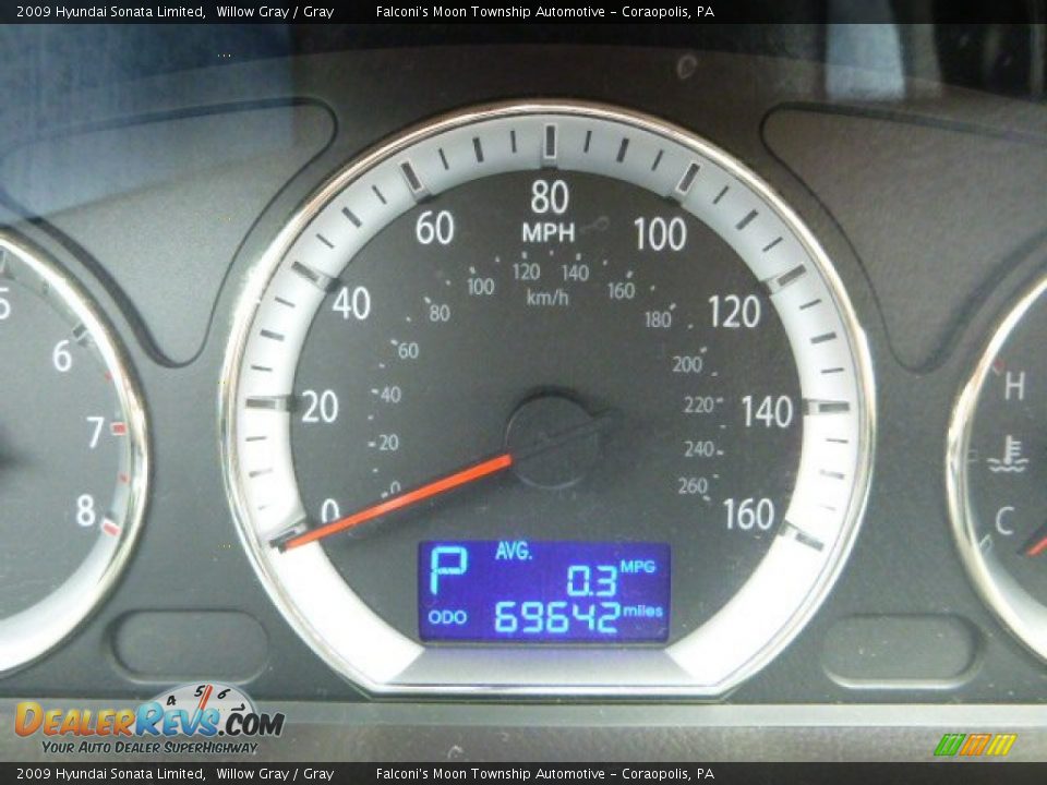 2009 Hyundai Sonata Limited Willow Gray / Gray Photo #25