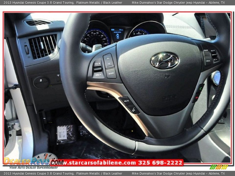 2013 Hyundai Genesis Coupe 3.8 Grand Touring Platinum Metallic / Black Leather Photo #15