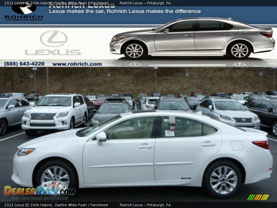 2013 Lexus ES 300h Hybrid Starfire White Pearl / Parchment Photo #1