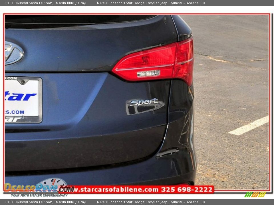 2013 Hyundai Santa Fe Sport Marlin Blue / Gray Photo #6