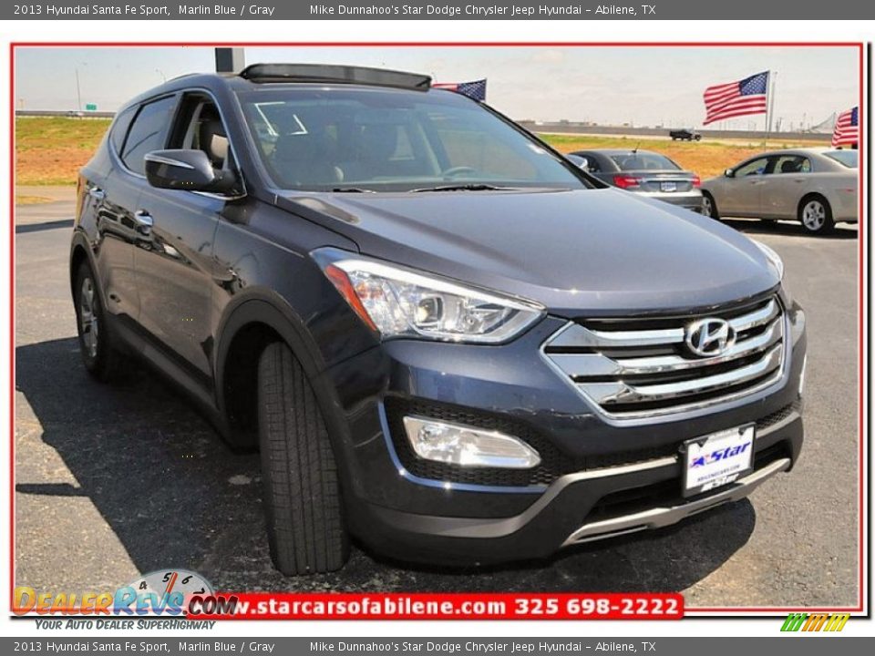 2013 Hyundai Santa Fe Sport Marlin Blue / Gray Photo #9