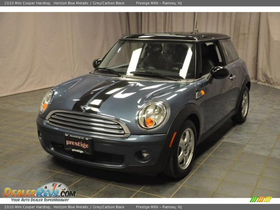 2010 Mini Cooper Hardtop Horizon Blue Metallic / Grey/Carbon Black Photo #1