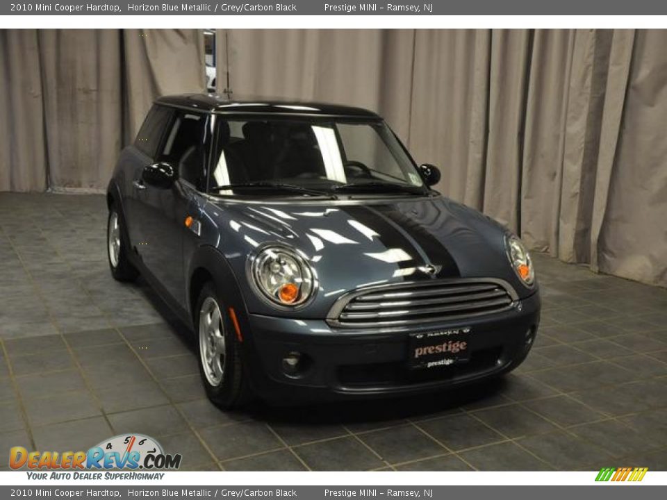 2010 Mini Cooper Hardtop Horizon Blue Metallic / Grey/Carbon Black Photo #4