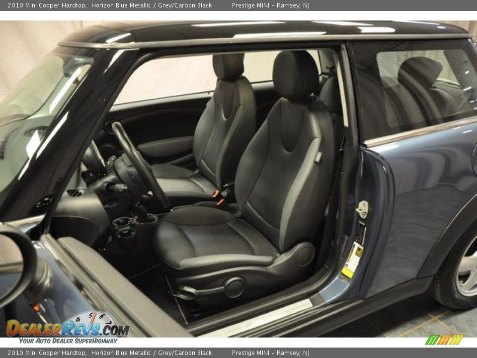 2010 Mini Cooper Hardtop Horizon Blue Metallic / Grey/Carbon Black Photo #24