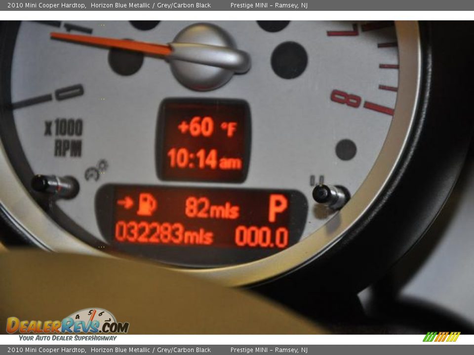 2010 Mini Cooper Hardtop Horizon Blue Metallic / Grey/Carbon Black Photo #29