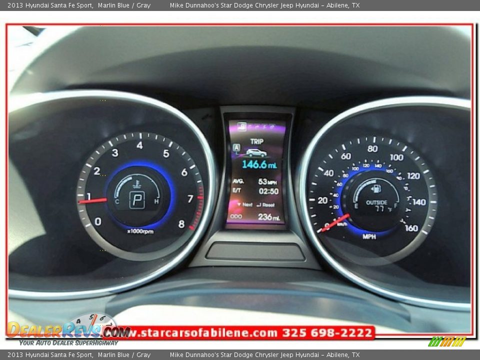 2013 Hyundai Santa Fe Sport Marlin Blue / Gray Photo #36