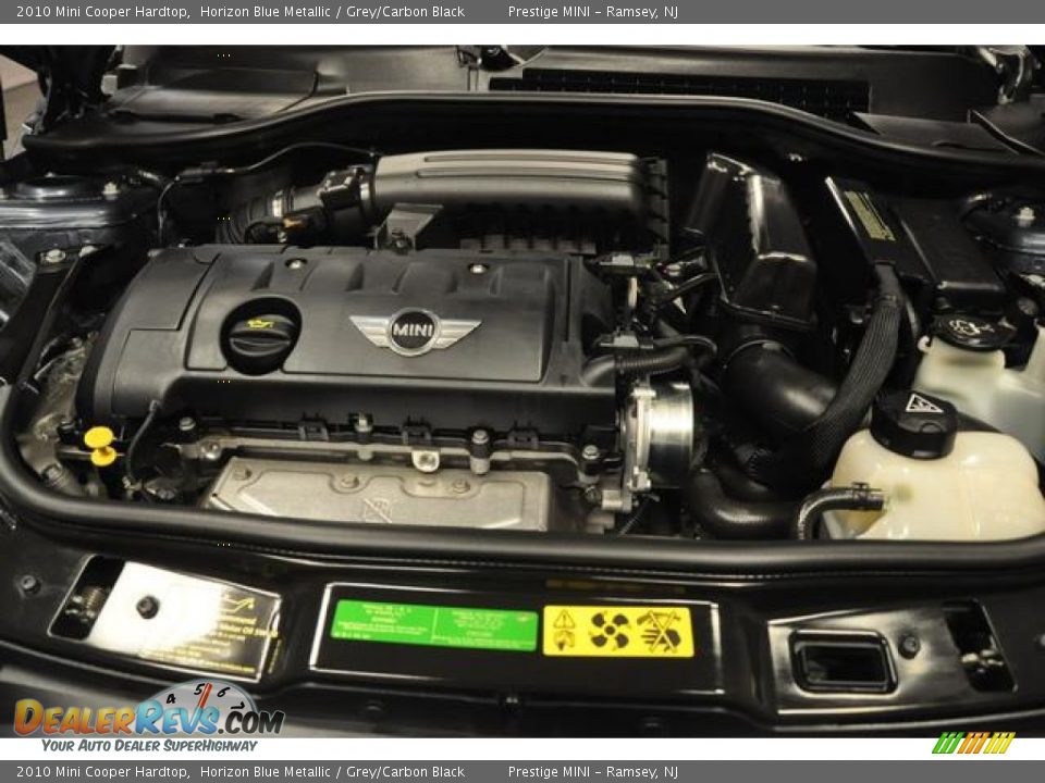 2010 Mini Cooper Hardtop Horizon Blue Metallic / Grey/Carbon Black Photo #31