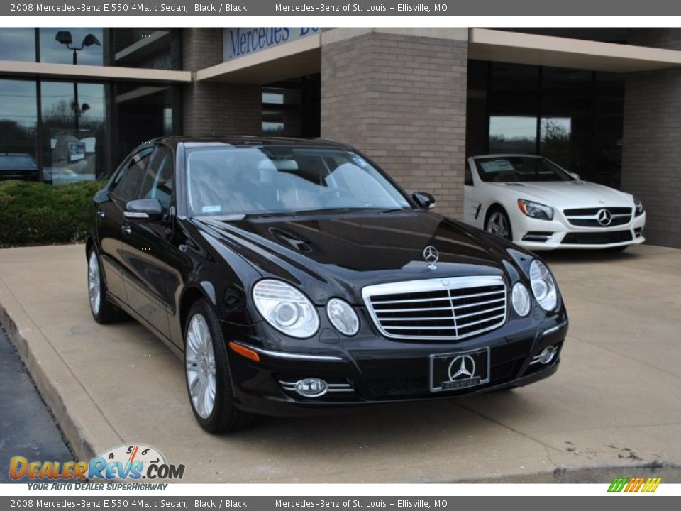 2008 Mercedes-Benz E 550 4Matic Sedan Black / Black Photo #1