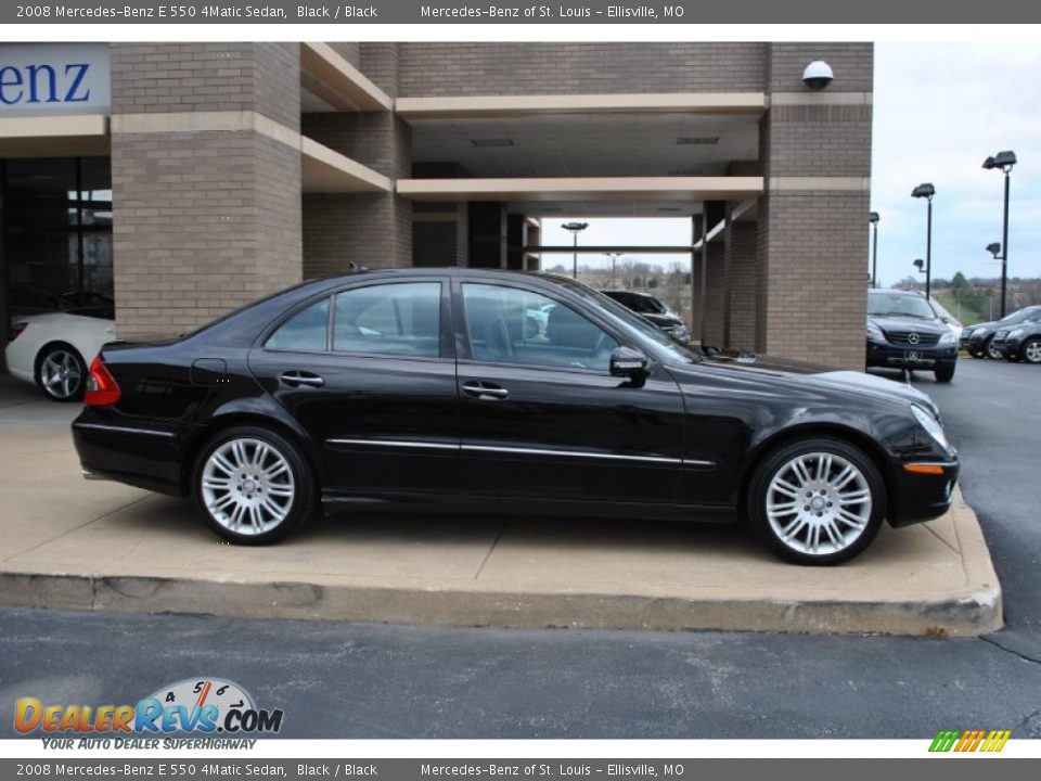 2008 Mercedes-Benz E 550 4Matic Sedan Black / Black Photo #7