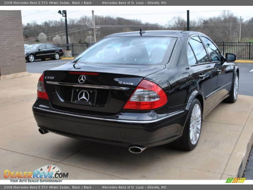 2008 Mercedes-Benz E 550 4Matic Sedan Black / Black Photo #8