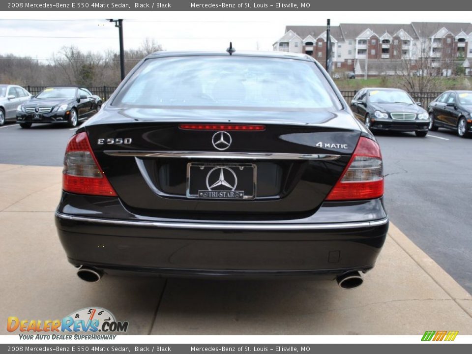 2008 Mercedes-Benz E 550 4Matic Sedan Black / Black Photo #9