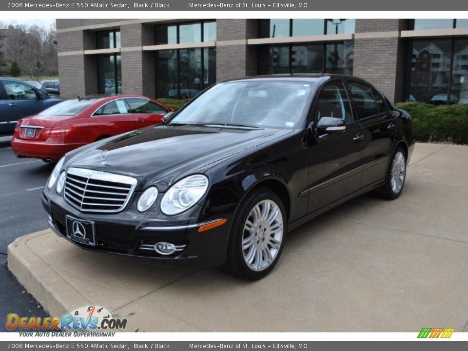 2008 Mercedes-Benz E 550 4Matic Sedan Black / Black Photo #12
