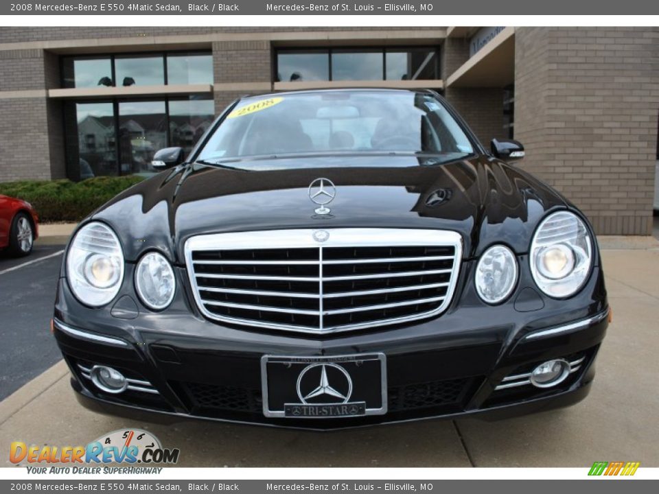 2008 Mercedes-Benz E 550 4Matic Sedan Black / Black Photo #18