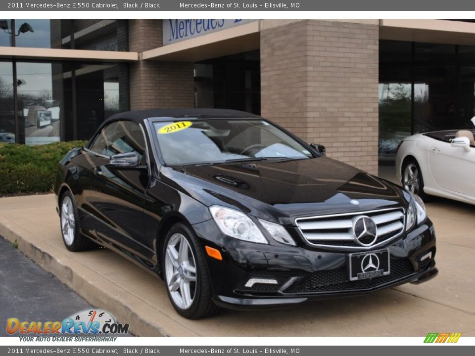 2011 Mercedes-Benz E 550 Cabriolet Black / Black Photo #1