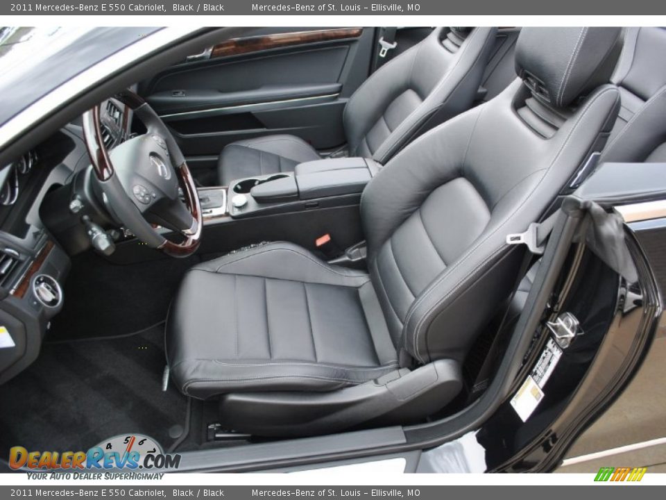 2011 Mercedes-Benz E 550 Cabriolet Black / Black Photo #2