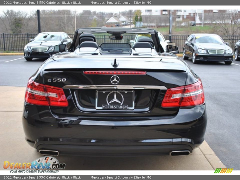 2011 Mercedes-Benz E 550 Cabriolet Black / Black Photo #15