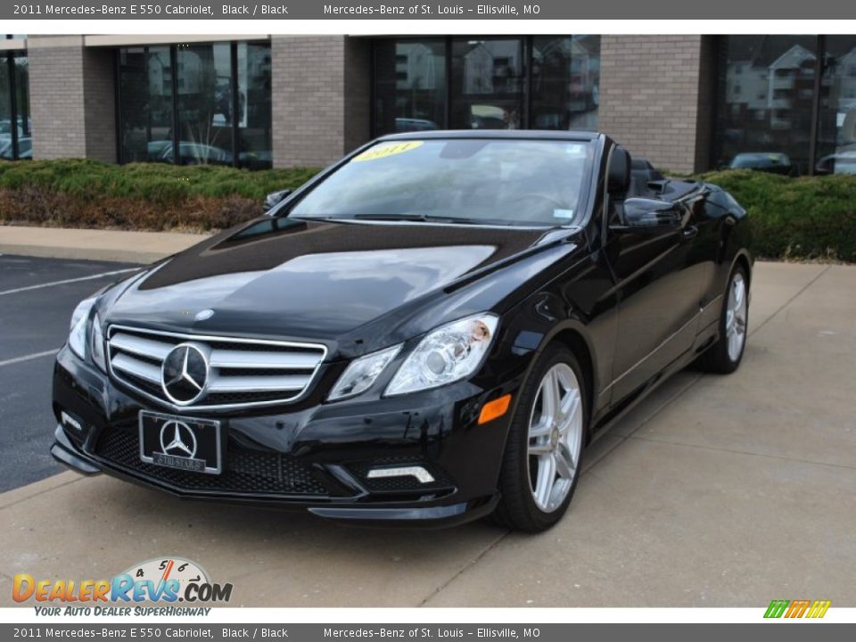 2011 Mercedes-Benz E 550 Cabriolet Black / Black Photo #16