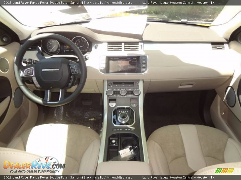 2013 Land Rover Range Rover Evoque Pure Santorini Black Metallic / Almond/Espresso Photo #3
