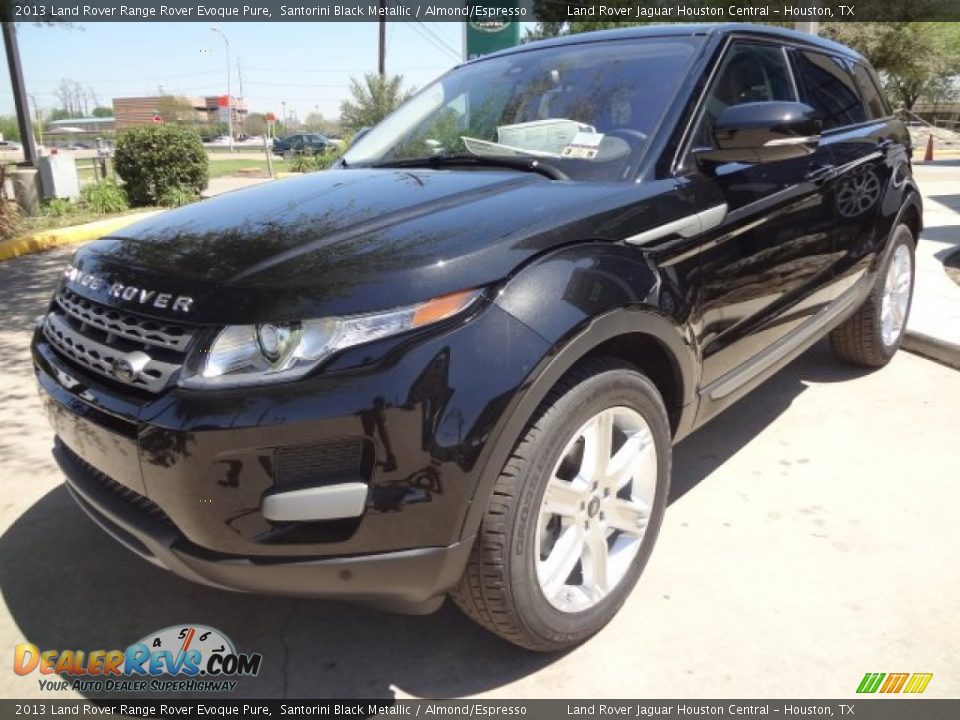 2013 Land Rover Range Rover Evoque Pure Santorini Black Metallic / Almond/Espresso Photo #5