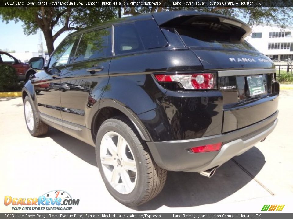 2013 Land Rover Range Rover Evoque Pure Santorini Black Metallic / Almond/Espresso Photo #8