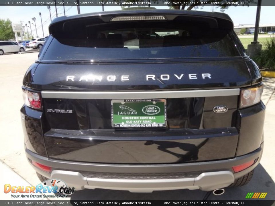 2013 Land Rover Range Rover Evoque Pure Santorini Black Metallic / Almond/Espresso Photo #9