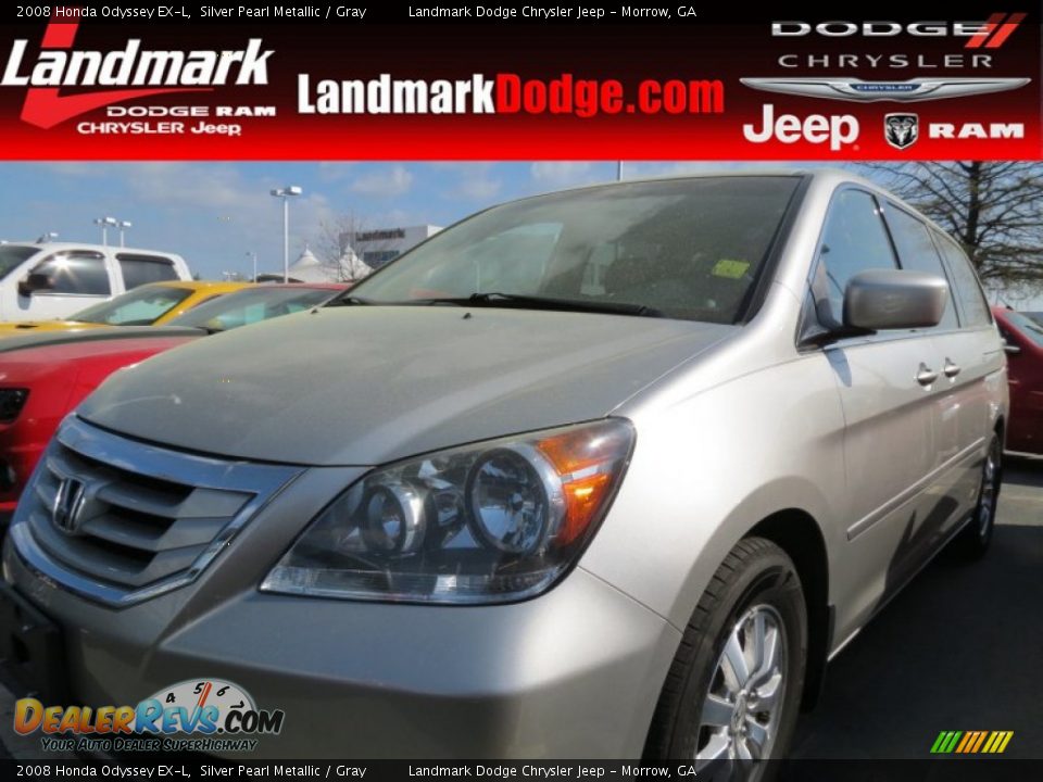 2008 Honda Odyssey EX-L Silver Pearl Metallic / Gray Photo #1