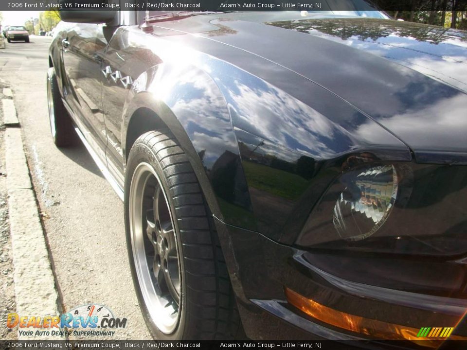 2006 Ford Mustang V6 Premium Coupe Black / Red/Dark Charcoal Photo #24