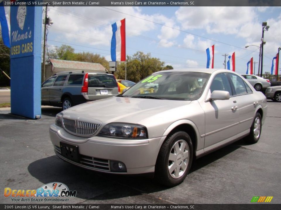 2005 Lincoln LS V6 Luxury Silver Birch Metallic / Camel Photo #4
