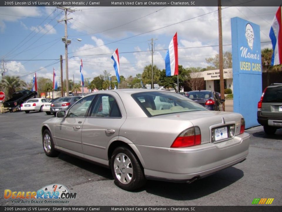2005 Lincoln LS V6 Luxury Silver Birch Metallic / Camel Photo #6