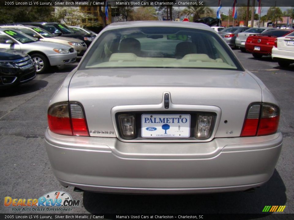 2005 Lincoln LS V6 Luxury Silver Birch Metallic / Camel Photo #7