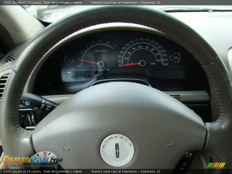 2005 Lincoln LS V6 Luxury Silver Birch Metallic / Camel Photo #19
