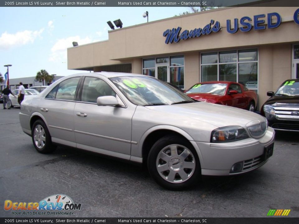 2005 Lincoln LS V6 Luxury Silver Birch Metallic / Camel Photo #27
