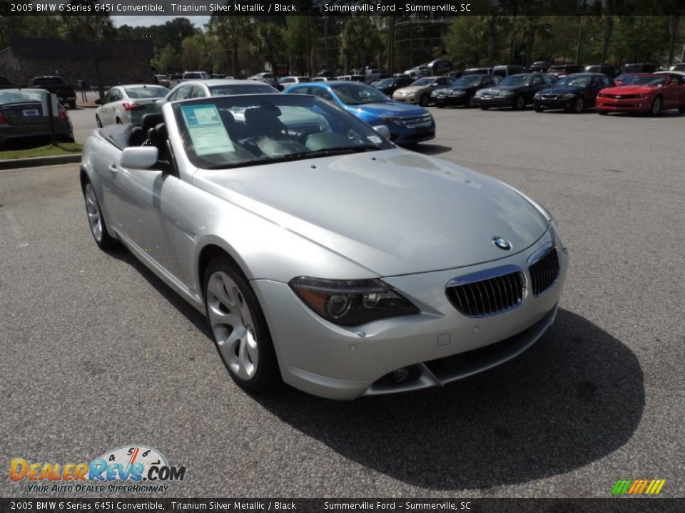 2005 BMW 6 Series 645i Convertible Titanium Silver Metallic / Black Photo #1