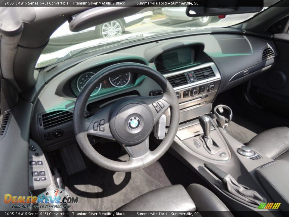 2005 BMW 6 Series 645i Convertible Titanium Silver Metallic / Black Photo #3