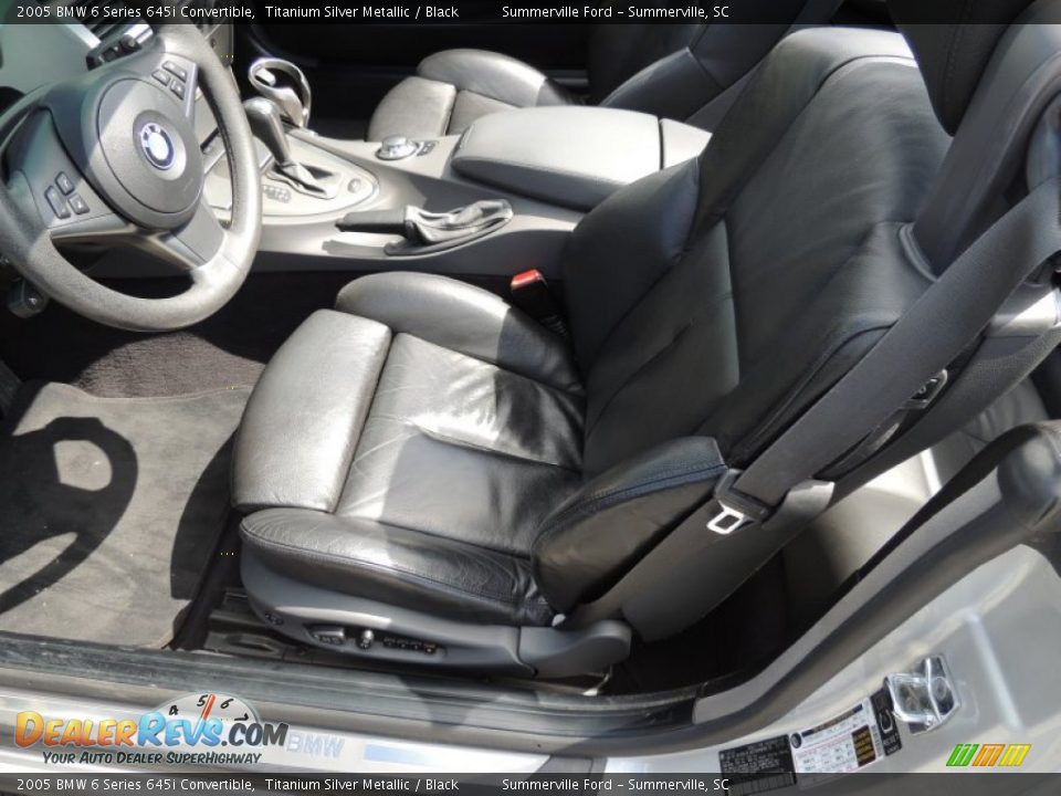 2005 BMW 6 Series 645i Convertible Titanium Silver Metallic / Black Photo #4