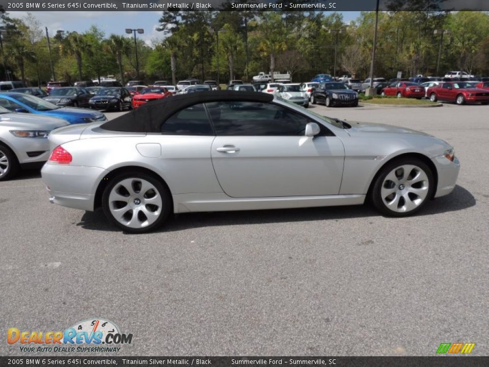 2005 BMW 6 Series 645i Convertible Titanium Silver Metallic / Black Photo #8