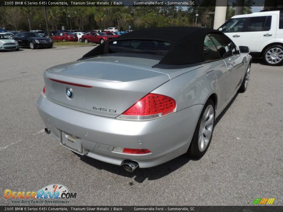 2005 BMW 6 Series 645i Convertible Titanium Silver Metallic / Black Photo #9