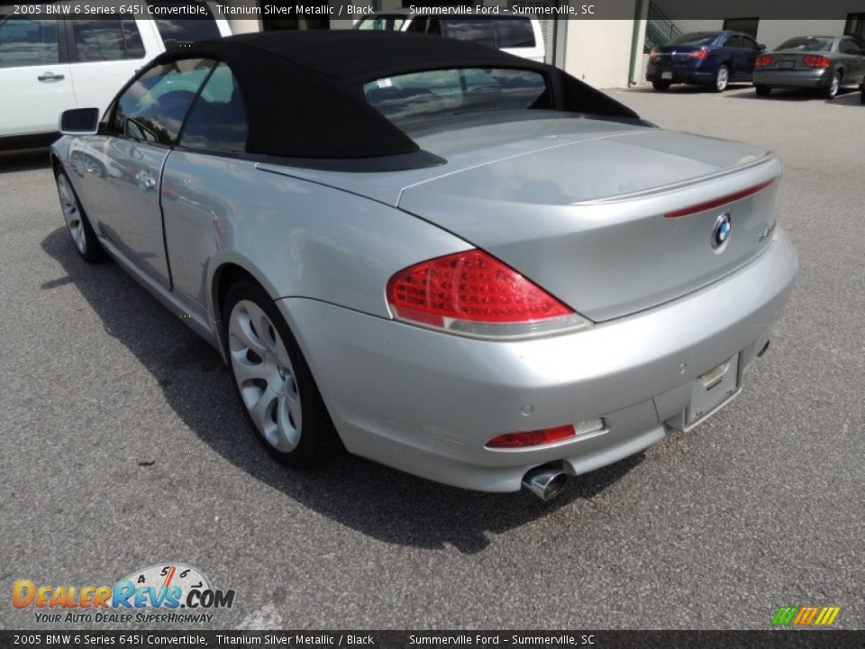 2005 BMW 6 Series 645i Convertible Titanium Silver Metallic / Black Photo #11