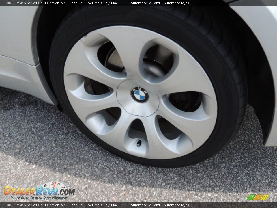 2005 BMW 6 Series 645i Convertible Titanium Silver Metallic / Black Photo #12