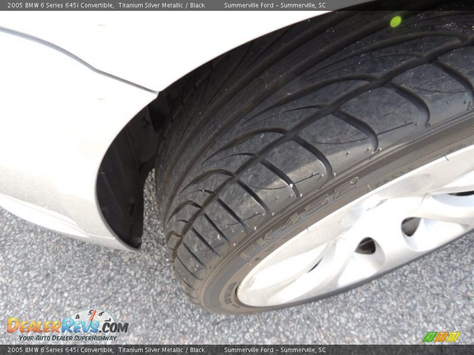 2005 BMW 6 Series 645i Convertible Titanium Silver Metallic / Black Photo #13