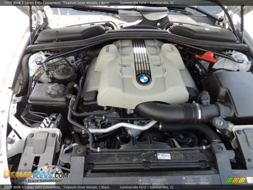 2005 BMW 6 Series 645i Convertible Titanium Silver Metallic / Black Photo #14