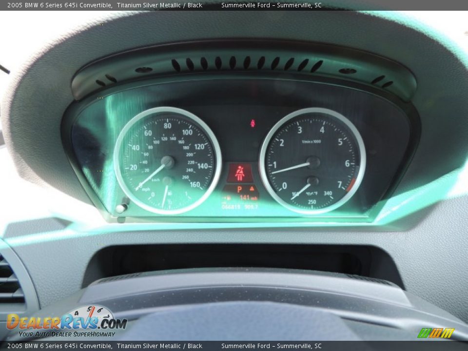 2005 BMW 6 Series 645i Convertible Titanium Silver Metallic / Black Photo #19