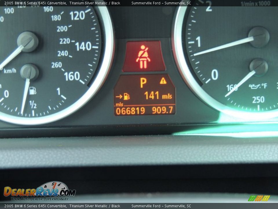 2005 BMW 6 Series 645i Convertible Titanium Silver Metallic / Black Photo #20